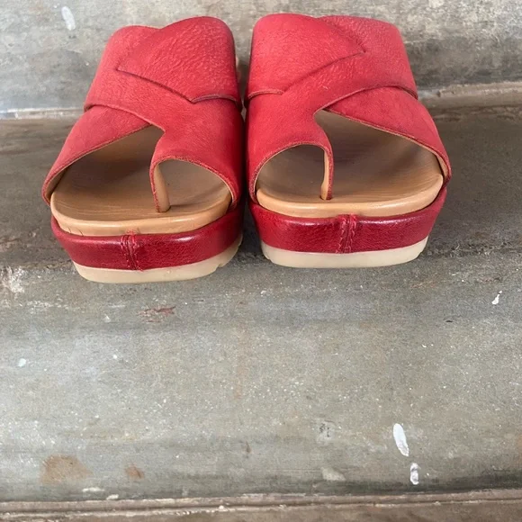 Kork-Ease Baja Sport Red Platform Slide Sandals - Picture 4 of 8